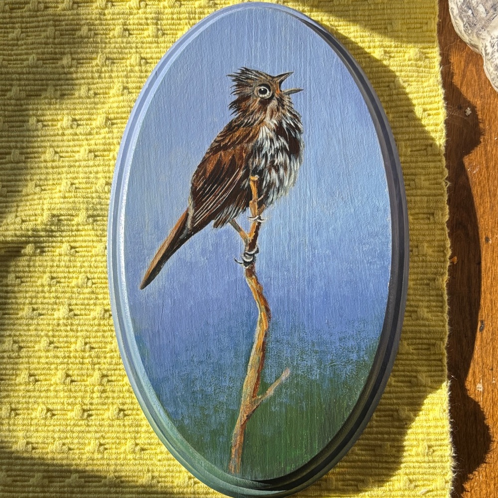 Hand Painted Song Sparrow